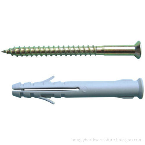 Nylon frame plug anchor with wood screwNew